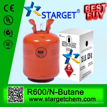 N-butano-R600 99,9% de gas refrigerante de pureza R600A